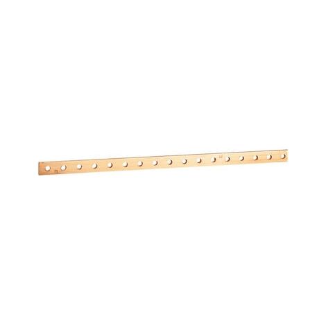 Barre cuivre plate rigide à trous taraudés section 15x4mm - 200A ou 160A admissibles - longueur 990mm - LEGRAND