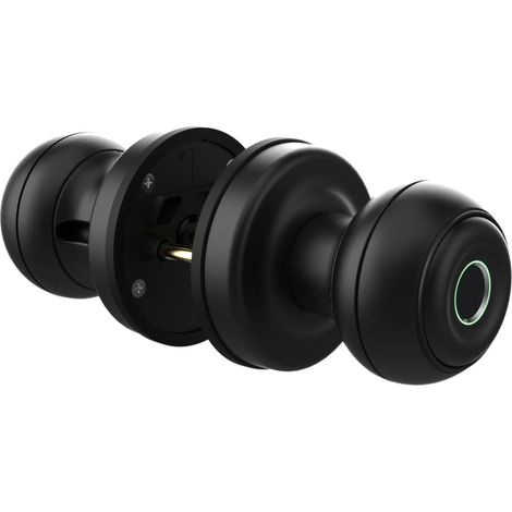 Poignée de porte connectée Aluminium Alliage Serrure biométrique sans clé Design sphérique moderne Noir pour intérieur (1/5)