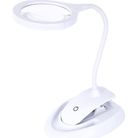 BRAVIX Lampe Loupe , Grossissement 10X Loupe de Table Daylight Flexible loupe de Bureau pour Travaux
