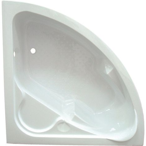 ONDEE ZEN - Baignoire FANY - Baignoire d'angle 140x140cm - ABS et Acryl renforcé 3mm - Blanc