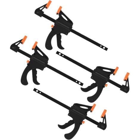 4 Pieces One-Handed Clamps, Ratchet Bar Clamp, Quick Release Ratchet, Clamp Bar Fixing (1/5)