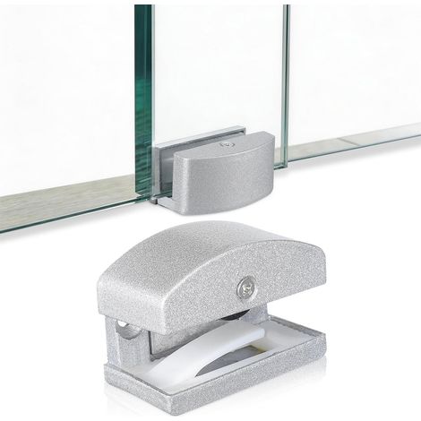 Guida inferiore per porta doccia, guida per porta scorrevole in vetro, installazione inferiore per mantenere l'allineamento, sistema anti-oscillazione per doccia, bagno, cucina (1/5)