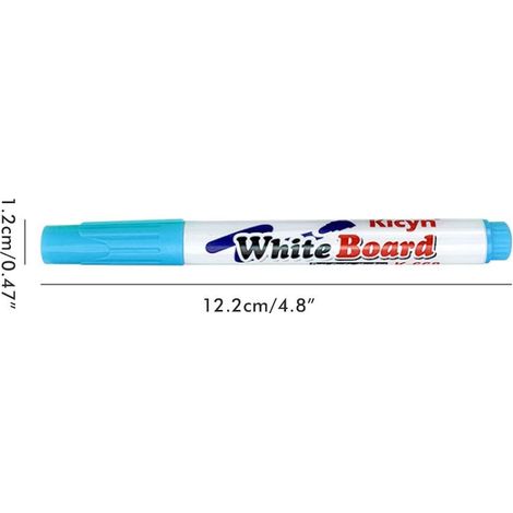 Lot de 12 feutres magiques à eau pour tableau blanc, marqueurs effaçables à sec pour dessin enfant, stylos de dessin pour tableau, fournitures scolaires (1/5)