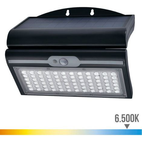 Applique murale solaire 6W 430Lm 6500K avec capteur de couleur noir - EDM 31849 (1/8)