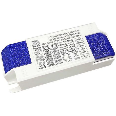 Alimentation LED dimmable 0-10 V, transformateur d'éclairage 240 mA/300 mA, 12 W, pour spots de plafond et tubes fluorescents. (1/5)