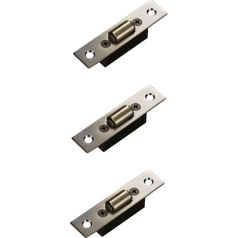 Plaque de gâche réglable en acier inoxydable pour portes placard. (1/5)