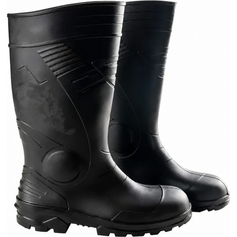 Bottes de sécurité, noir, toile enduite PVC, taille 44. (1/2)