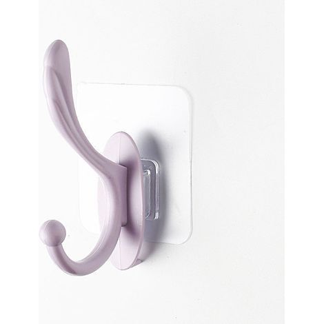 20 ganchos adhesivos de alta resistencia - Morado. Estos ganchos se pueden instalar en la pared sin necesidad de taladrar, por lo que son adecuados para paredes sin soportes de carga. (1/5)
