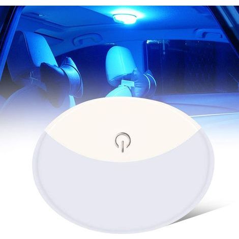Plafonniers de voiture blancs/bleu glacier, rechargeables par USB, Wi (1/5)