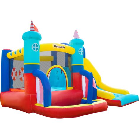 Castello Giostra Gonfiabile 265x260x200 cm in con Pompa Inclusa (1/5)