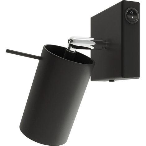 Aplique de pared Vinivi negro con interruptor (1/4)