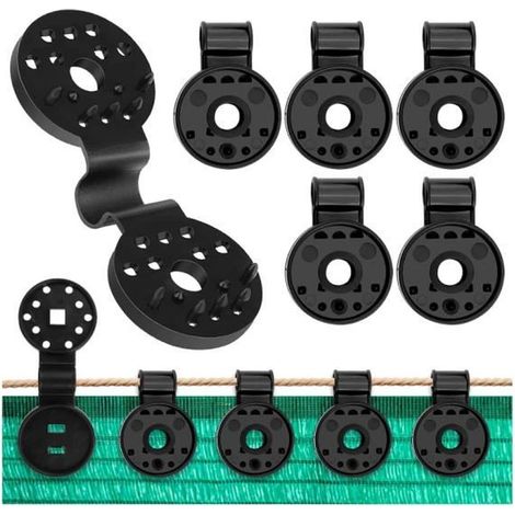 50 Clips Plastiques Pour Toile d\'Ombrage, Clip SpÉcial avec Œillet Filet, Clips pour Fixation Brise Vue, Clips de Attache Brise