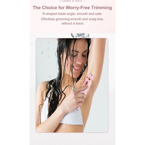 2 in 1 Ladyshave voor Vrouwen - Ladyshave - Elektrisch Scheerapparaat - Epilator -Trimmer vrouw - Met digitaal display - 1 stuks - Roze[CC] (1/4)