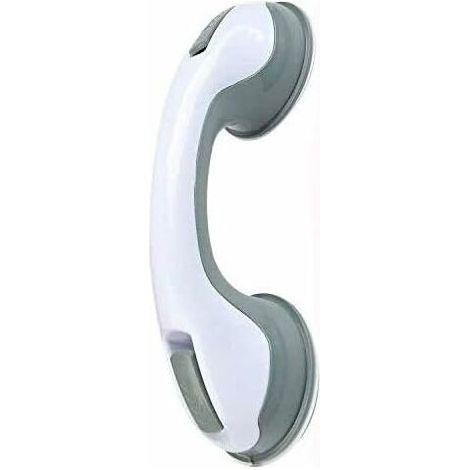 2pcs Poignée Douche Ventouse en Plastique, Main Courante Mobile, Poignée de Sécurité, Support de Salle de Bain, Poignée de Douche, pour Salle de Bain, Douche, Enfants et Seniors gris