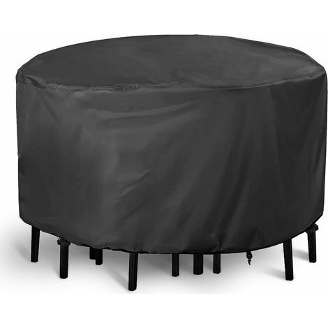Garden Furniture Covers, Round Patio Table Cover, Waterproof, Anti-UV, Upgraded Tear-Resistant 420D Oxford Outdoor/Rattan Patio Furniture Cover 128 71cm (1/5)