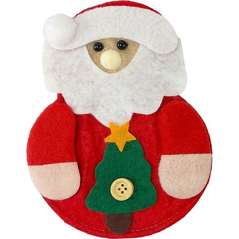 Weihnachtsdekorationen, Restaurant- und Hotelgestaltung, neue Bestecktasche aus Vliesstoff mit Schneemannmotiv, Besteckset (1/3)