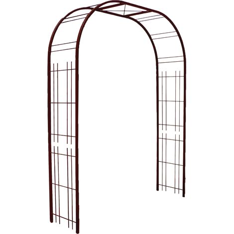 Arche premium tube car25 treillage fer vieilli 195x50x250 cm