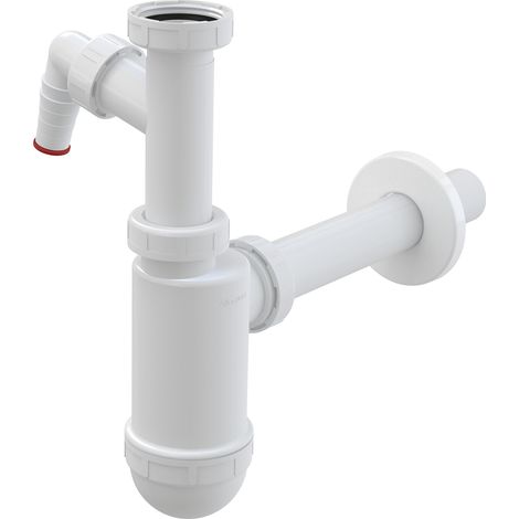 AlcaDrain A430P Flaschengeruchverschluss für die Waschbecken DN32 mit einem Geräteanschluss und einer Überwurfmutter 5/4" (1/3)