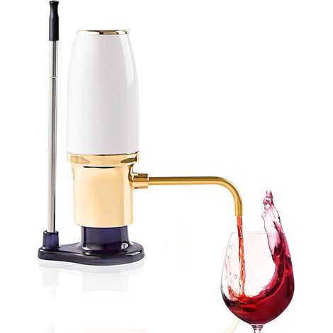 Aérateur de vin électrique, carafe à vin portable à commande tactile et pompe distributrice compatible avec les vins rouges et blancs. Distributeur d'oxydant de vin automatique Multismart. (1/5)