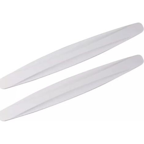 Lot de 2 protections de pare-chocs avant et arrière flexibles, anti-rayures, universelles, autocollantes, pour voiture (blanc) (1/4)