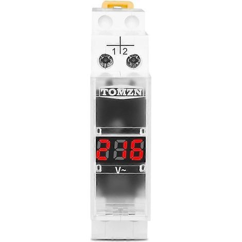 Capteur auto Din Rail Single Phase Voltage Meter AC 40 – 500V Modular Voltmeter Gauge Indicator LED Digital Displ (1/4)