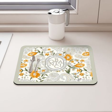 Tapis D'Égouttage - Absorbant En Gel De Silice - Pour Plan De Travail Cuisine Table À Manger - 1 Pièce (1/4)