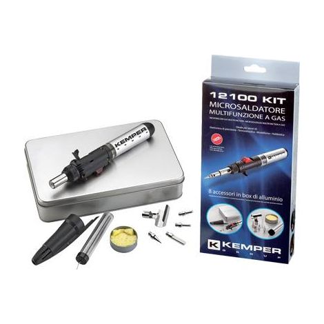 SALDATORE MICRO RICARICABILE 12100 KIT KEMPER - PIEZO + ACCESSORI + VALIGETTA - 1 pezzo (1/5)