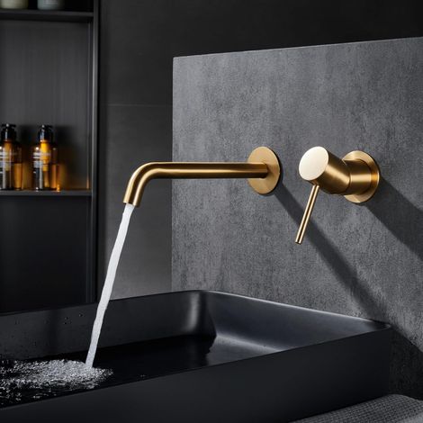 Imex - Grifo Monomando Lavabo Empotrado Oro Serie Monza (1/5)