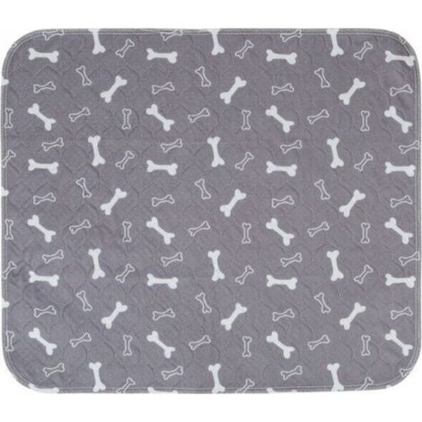 Set mit 1 waschbarer, wiederverwendbarer, super saugfähiger, auslaufsicherer und rutschfester Hundetrainingsmatte für Katzen und Hunde – Größe M: 80 x 70 cm – Grau