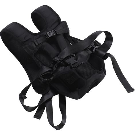 Sac à dos ventral respirant pour chiot, sac de transport portable pour chien avec boucle réglable, idéal pour la randonnée et le camping, noir, taille L. (1/5)