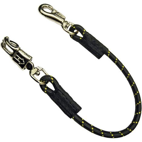 75 cm, Nero: Tirante elastico con doppio moschettone