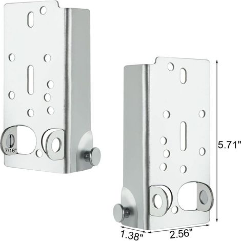 1 paire de supports inférieurs de porte de garage pour roulettes de 7/16 po, supports de remplacement robustes en acier galvanisé pour portes de garage résidentielles