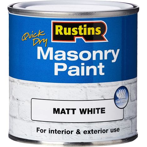 Rustins MASPW250 Quick Dry Masonry Paint Matt White 250ml RUSMASPW250 (1/3)