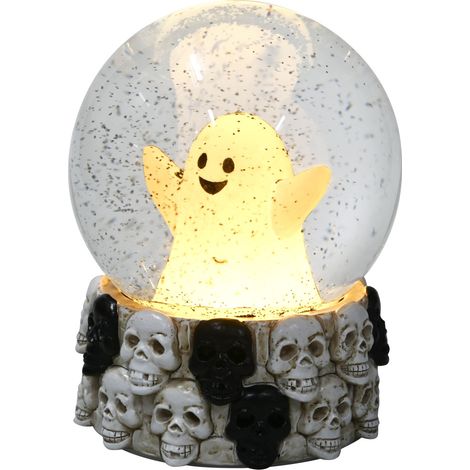 TrendLine LED Schneekugel warmweiß batteriebetrieben 13 x Ø 9,5 cm transparent