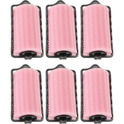 6 Pack Soft Foam Curlers No Heat Curlers 4cm Diameter for Natural and Voluminous Curls Suitable (1/5)