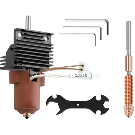 Kit de extrusor cerámico K1 con disipador de calor, boquilla de cambio rápido y extrusor metálico integrado para impresoras MAX.