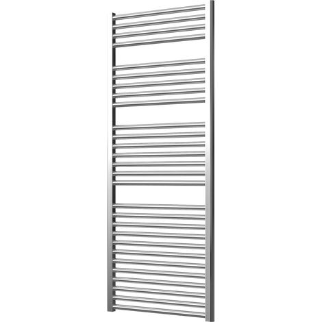 Extra High Heat Output Chrome Central Heating Towel Rail 600 x 1500mm Flat Bathroom Radiator Heater