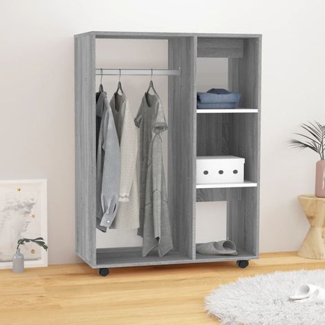 Garde-robe Meuble de Rangement - Style Contemporain Sonoma gris 80x40x110 cm Bois d'ingénierie BV746898 - BonneVie (1/5)