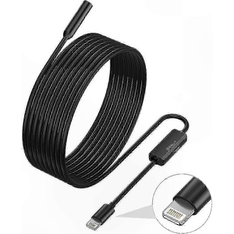 Caméra endoscopique ILIHOME 5,5 mm, endoscope semi-rigide de 5 m, caméra d'inspection étanche IP68 pour la plomberie (1/5)
