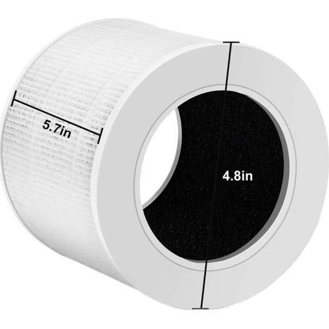 Effizienzsteigernder Ersatz-Luftreinigerfilter-Satz, kompatibel mit LEVOIT-Core Mini/Mini-RF