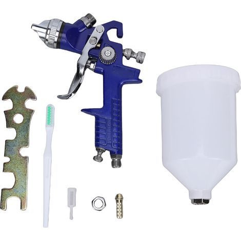 Professional HVLP Spray Gun Kit with 1.4mm Nozzle Needle Cap 600cc Capacity Cup Paint Sprayer Tool for Automotive Furniture Wall Painting – High Strength, DIY, Workshop, Construction, Inst (1/5)