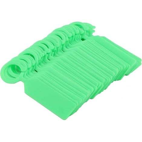 QAZQA 40 Pcs Arborescences Étiquettes de Plante en Plastique Enveloppement Étanche des Marqueurs de Plantes Suspendus Étiquettes de Pépinière de Jardin Épouvantes pour Extérieur(vert) (1/5)