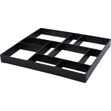 Moule a Pavé Beton Jardin Moule a Beton DIY Iron Réutilisable Moules Béton Moule a Pavage Moule Beton Dalle Moule à Chemin Béton pour Chemin Terrasse Allée Patio Jardin 45 x 40 x 4cm Noir (1/4)