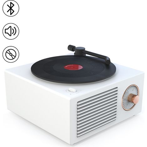 Radio vintage rétro Bluetooth, enceinte portable sans fil avec basses puissantes et son stéréo HD, radios de bureau avec une bonne réception (1/5)
