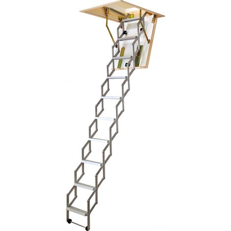 Dolle alu-fix Bodentreppe Scherentreppe bis 260cm Raumhöhe 80x60cm mit U-Wert 0,90
