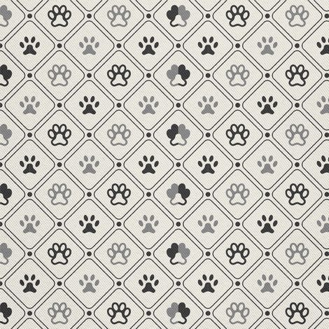 Dekorativer Outdoor-Stoff Oxford - Motiv Hundepfote 3 I DX008-3 (1/5)