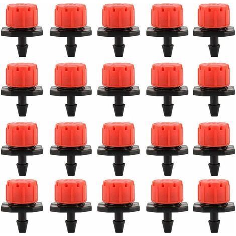 100 Stück Tropfbewässerungs-Tropfer, Sprinklerdüsen, Garten-Emitter, 360° verstellbare automatische Tropfbewässerung für Pflanzen, Gewächshäuser, Rasenflächen, Heimwerkerprojekte (1/5)