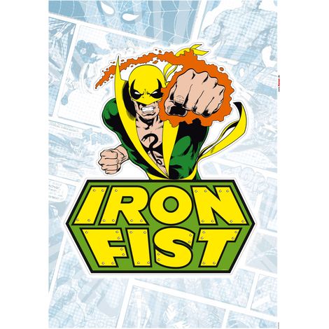Stickers muraux- Iron Fist Comic (1/2)