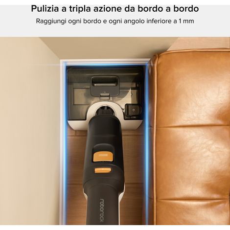 Roborock F25 BX Aspirapolvere Senza Fili,Lavapavimenti 2-in-1 con Doppio Sistema Auto-Pulizia Raschietto e 0 Grotvigli, Asciugatura 90°C, Design Ultra Piatto 180°, 20 kPa Aspirazionet per Pavimenti Du (1/4)