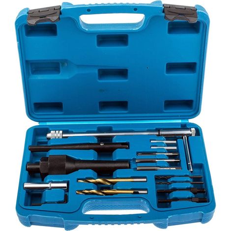 KIT RIMOZIONE RIPARAZIONE CANDELE CANDELETTE ROTTE 16 PZ AUTO FILETTI sgpr sa